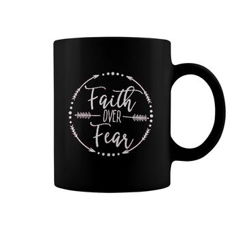 Faith Over Fear Letters Coffee Mug | Mazezy