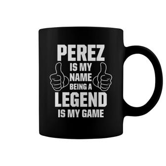 Family Surname Perez Reunion Last Name Tag Coffee Mug | Mazezy