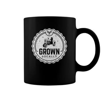 Farmer Grown Locally Retro For Gardeners Coffee Mug | Mazezy CA