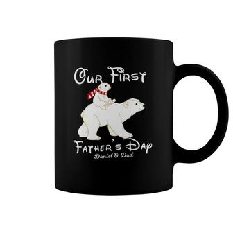 Father And Son Our First Father's Day Daniel And Dad Gift Polar Bears Coffee Mug | Mazezy