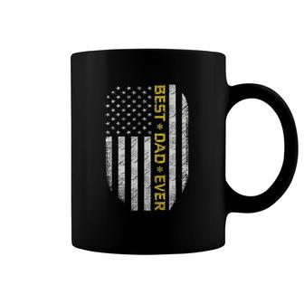 Father's Day Best Dad Ever With Us American Flag Patriot Dad Coffee Mug | Mazezy