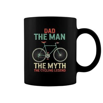 Fathers Day Dad Man Myth The Cycling Legend Husband Grandpa Coffee Mug | Mazezy