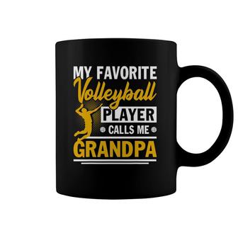 Father's Day My Favorite Volleyball Player Calls Me Grandpa Coffee Mug | Mazezy