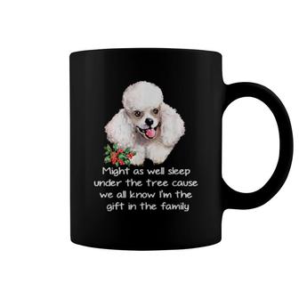 Favorite Family White Poodle Puppy Christmas Humor Coffee Mug | Mazezy
