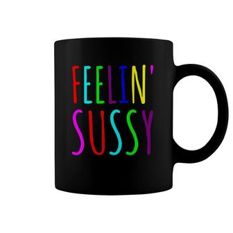 Feelin' Sussy Mobile Gamer Funny Sus Imposter Crew Colors Coffee Mug | Mazezy