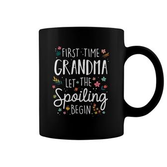 First Time Grandma Let The Spoiling Begin - Grandmother Coffee Mug | Mazezy