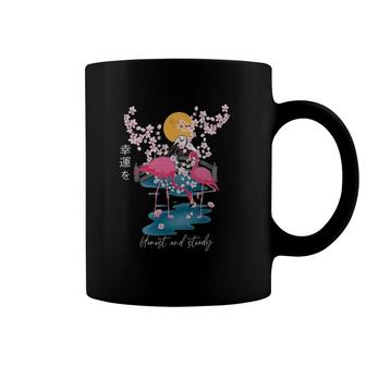 Flamingo Tropical Japanese Sakura Flamingo For Men Women Family Grandparent Coffee Mug | Mazezy