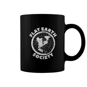 Flat Earth Society Funny Conspiracy Theory Earther Gift Coffee Mug - Seseable