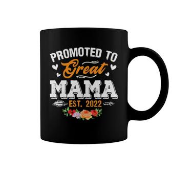 Floral Promoted To Great Mama 2022 Mothers Day New Grandma Coffee Mug | Mazezy