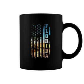 Florida American Flag Pride Beach Patriotic Gift Coffee Mug | Mazezy