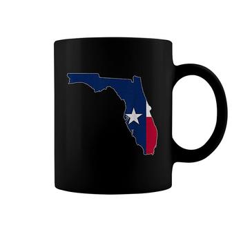 Florida State Map Texas Tx Flag Roots Coffee Mug | Mazezy