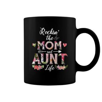 Flower Rockin The Mom And Aunt Life Coffee Mug | Mazezy