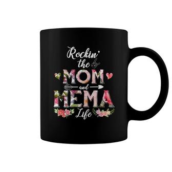 Flower Rockin The Mom And Mema Life Coffee Mug | Mazezy