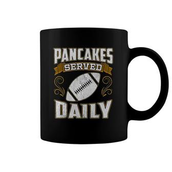 Football Offensive Lineman Gift Pancakes Served Daily Tank Top Coffee Mug | Mazezy