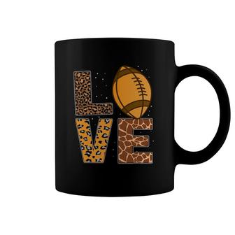 Football Player Mom Leopard Cheetah Love Football Fan Coffee Mug | Mazezy