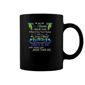 For My Dad In Heaven No One Miss You More Than Me Father's Day Gift Dad Guardian Angel Wings Coffee Mug | Mazezy