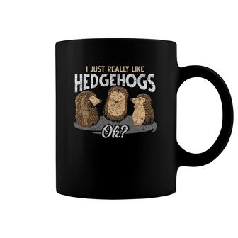 Forest Animal Hedgehog Just Really Like Hedgehogs Coffee Mug | Mazezy