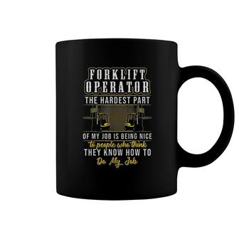 Forklift Operator Hardest Funny Driver Coffee Mug | Mazezy