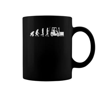 Forklifts Motif Warehouse Worker Workwear Men Coffee Mug | Mazezy