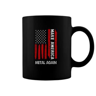 Forth 4th Of July Gift Funny Outfit Make America Metal Again Coffee Mug - Seseable