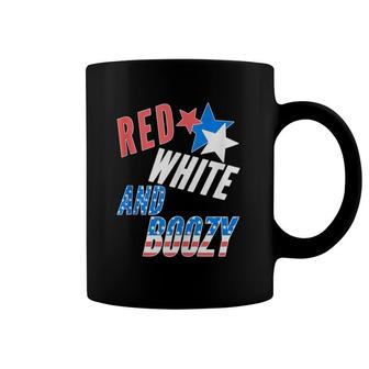 Fourth 4Th Of July Funny Drinking Red White And Boozy Coffee Mug | Mazezy UK