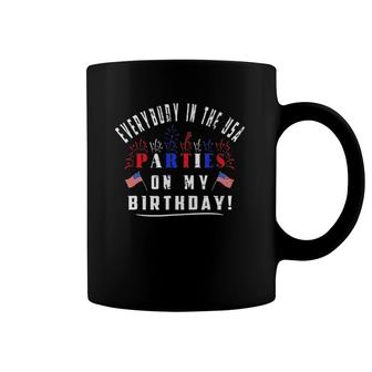Fourth Of July Birthday Party Meme American Flag Usa Vintage Coffee Mug | Mazezy CA