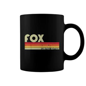 Fox Surname Retro Vintage 80S 90S Birthday Coffee Mug | Mazezy