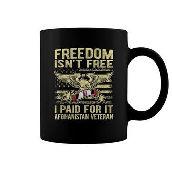 Freedom Isn't Free I Paid For It Afghanistan Veteran Us Flag Coffee Mug | Mazezy