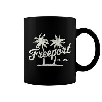 Freeport Bahamas Vintage 70S Palm Trees Graphic Coffee Mug | Mazezy
