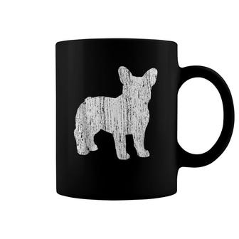 French Bulldog Silhouette Frenchie Vintage Dog Gift Coffee Mug | Mazezy