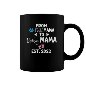 From Fur Mama To Baby Mama Est 2022 Funny New Mom Dog Lover Coffee Mug | Mazezy