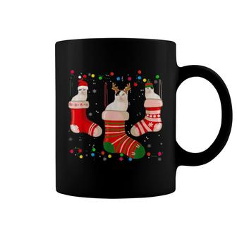 Fun Japanese Bobtail Stocking Christmas Light Socks Xmas Coffee Mug | Mazezy