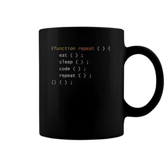 Function Repeat Eat Sleep Code Repeat Funny Programmer Coffee Mug | Mazezy