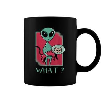 Funny Alien With Cat I Alien Cat Coffee Mug | Mazezy
