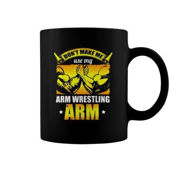 Funny Arm Wrestling Arm Press Sports Arm Wrestler Retro Gift Coffee Mug