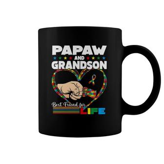 Funny Autism Awareness Papaw Grandson Best Friend For Life Coffee Mug | Mazezy CA