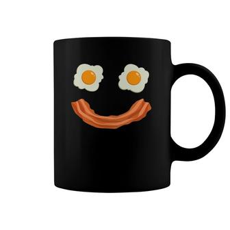 Funny Bacon And Eggs Gift Cool Happy Face Meal Lover Coffee Mug | Mazezy