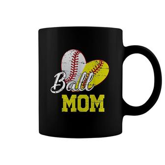 Funny Ball Mom Softball Baseball Gifts Coffee Mug | Mazezy