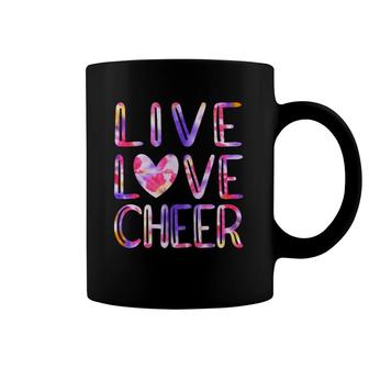 Funny Cheerleading Tie Dye Cheer Girls Love Cheer Mom Coffee Mug | Mazezy