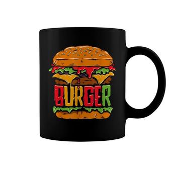 Funny Cheeseburger Hamburger Design Burger Coffee Mug | Mazezy AU