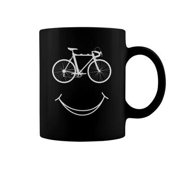 Funny Cool Bike Smile Face Mtb Cycling Smiley Bicycle Rider Coffee Mug | Mazezy