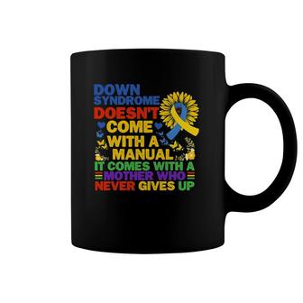 Funny Down Syndrome Yellow And Blue Ribbon Sunflower Coffee Mug | Mazezy