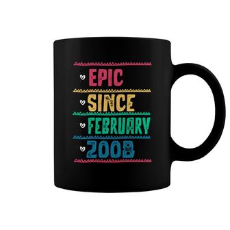 Funny Epic Since February 2008 14Th Birthday 14 Year Old Coffee Mug - Seseable
