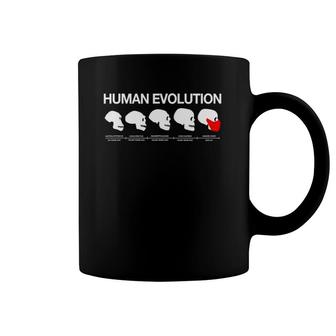 Funny Evolution Of Man From Australopithecus To Masked Coffee Mug | Mazezy