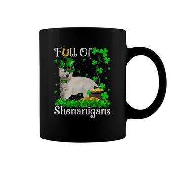 Funny Full Of Shenanigans Westie Dog St Patrick's Day Coffee Mug | Mazezy