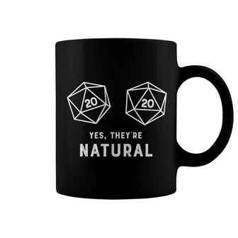 Funny Gamer Girl Yes They Are Natural D20 Dice Coffee Mug | Mazezy