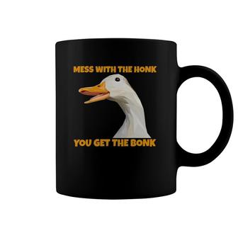 Funny Goose Lover Gift Honk Goose Easily Distracted By Ducks Coffee Mug | Mazezy