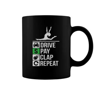 Funny Gymnastics Dad Drive Pay Clap Repeat Coffee Mug | Mazezy
