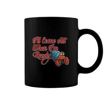 Funny Hermit Crab Introvert Socially Coffee Mug | Mazezy