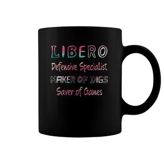 Funny Libero Volleyball Defensive Player Position Coffee Mug | Mazezy